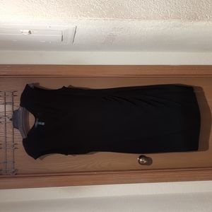 Black cap sleeve, Lauren faux wrap dress 16